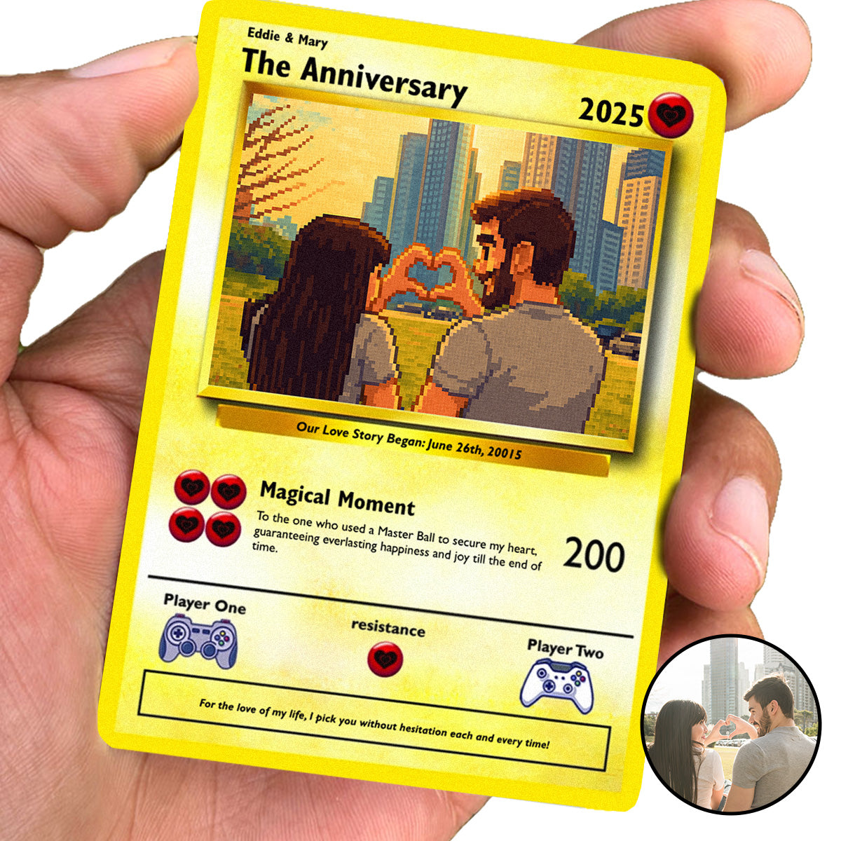 Anniversary Card - Build Your Custom Pixel Art