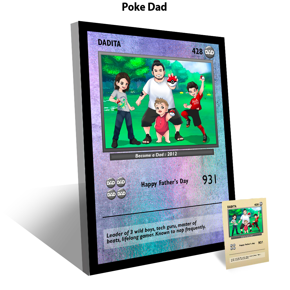 Poke papá - Arte dibujado a mano 1