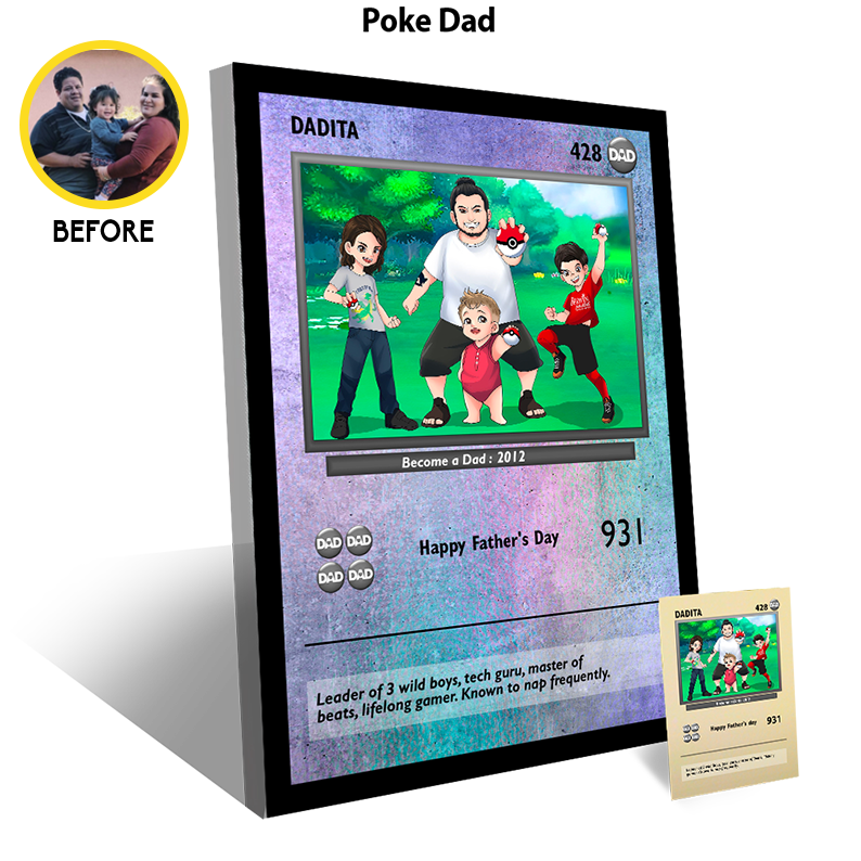 Poke papá - Arte dibujado a mano 1