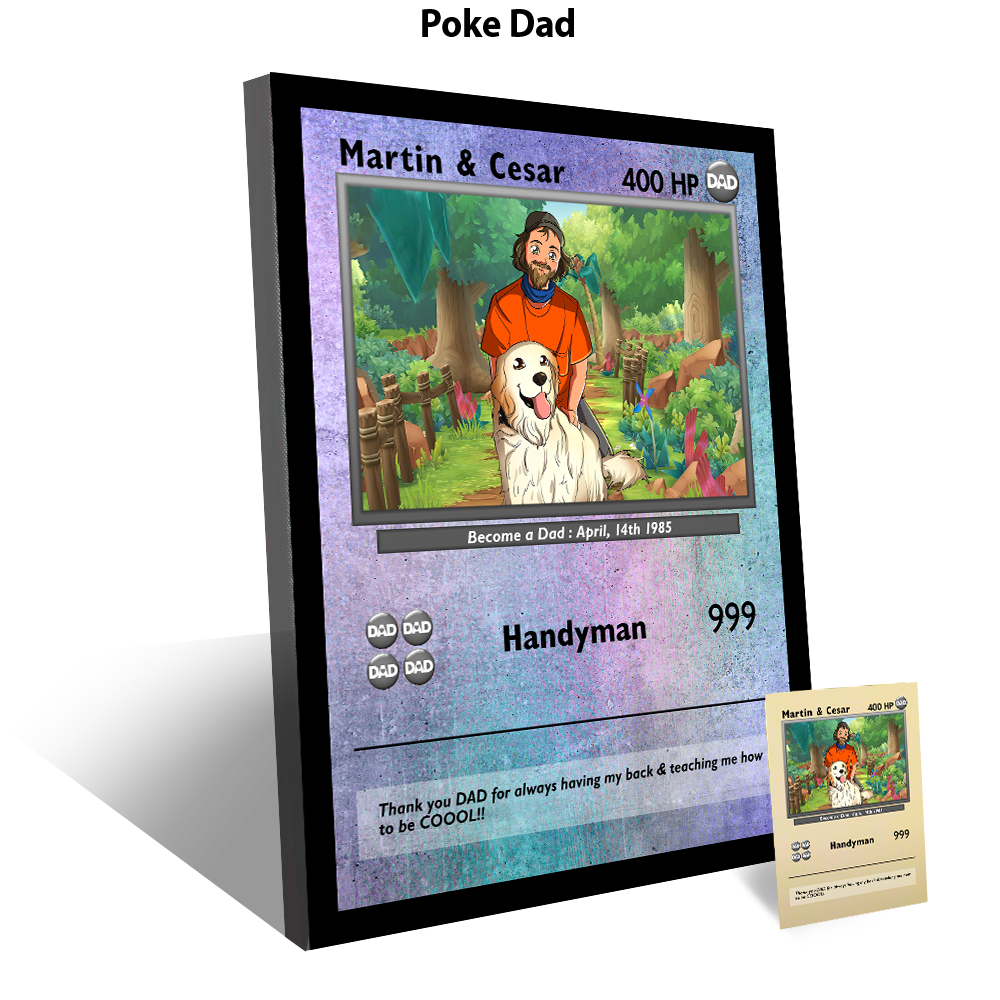 Poke papá - Arte dibujado a mano 1