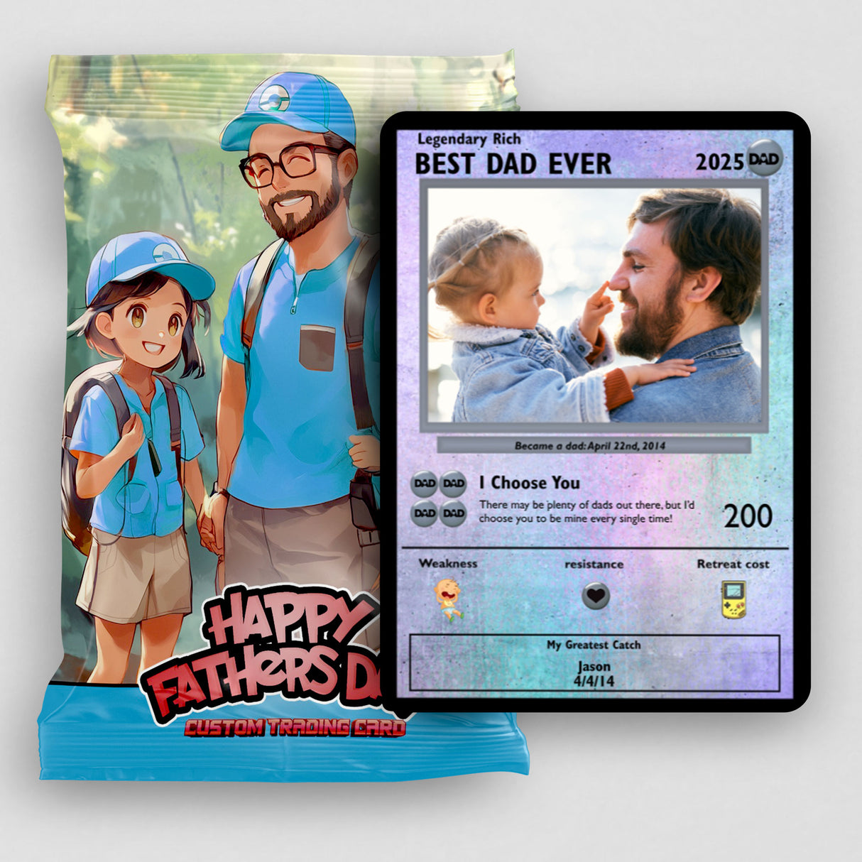 Tarjeta de papá - Construye tu propia foto