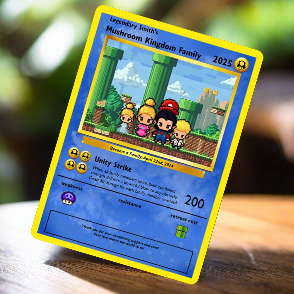 Mushroom Kingdom Family Card -Build Your Own